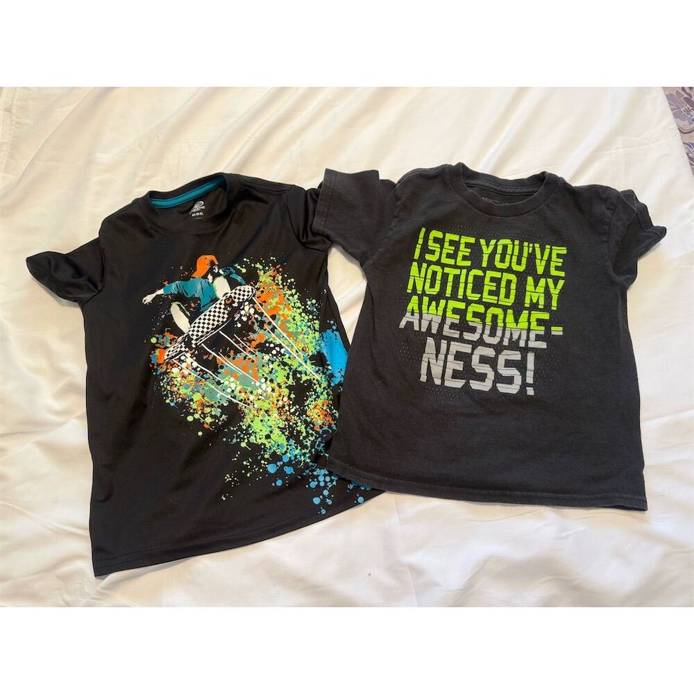 Boys' Graphic T-Shirt Set Skateboard Theme Size 4/5